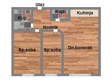 Troiposoban stan, Novi Sad, Veternik, prodaja, 76m2, 126010e, id1014223